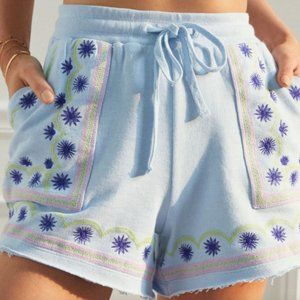 Daily Practice by Anthropologie Marka Embroidered Shorts - NWT
